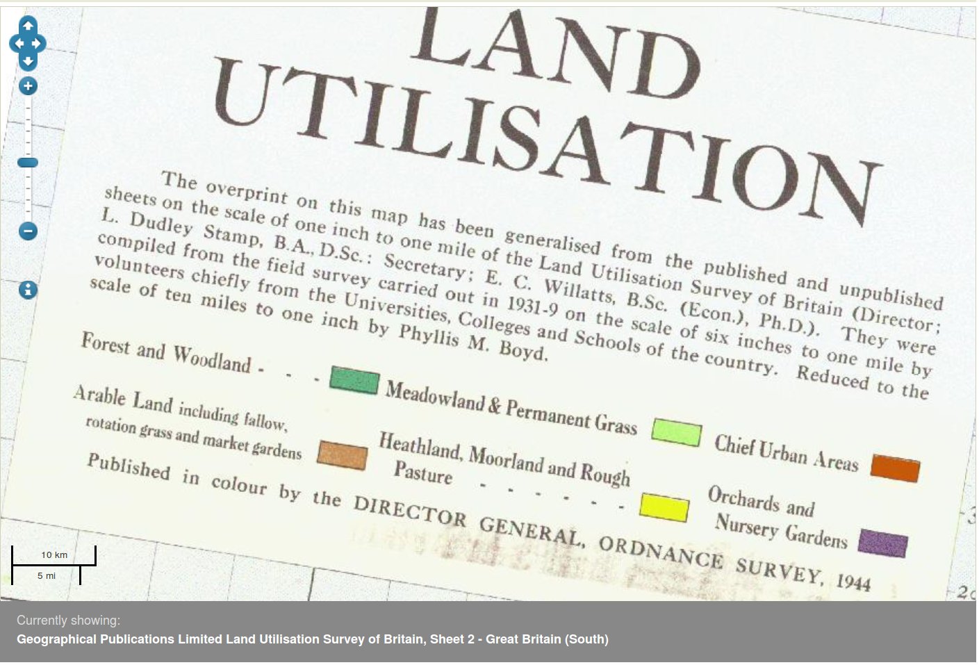 1944 Talbot Orchard map key