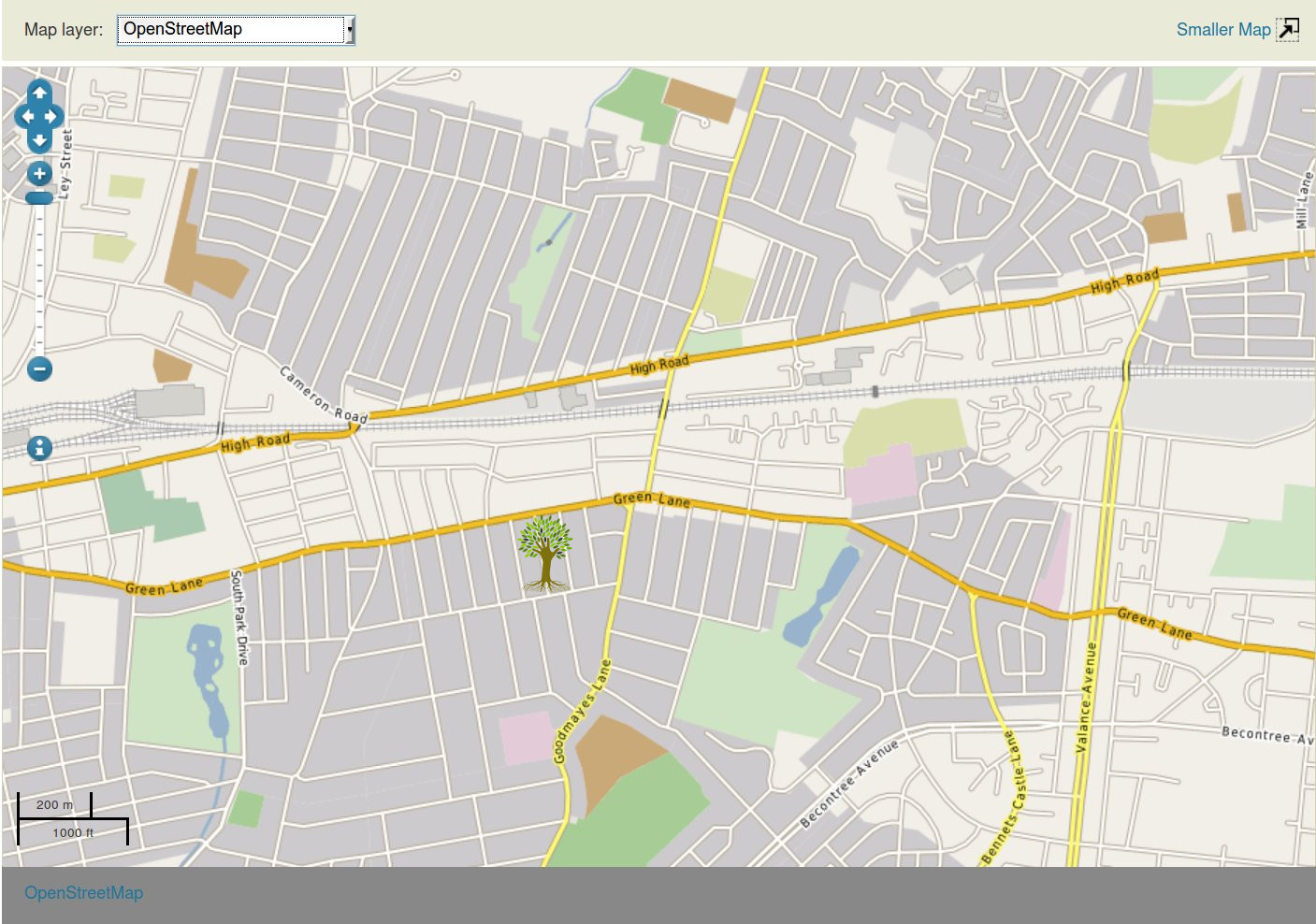 2010 Goodmayes aerial map
