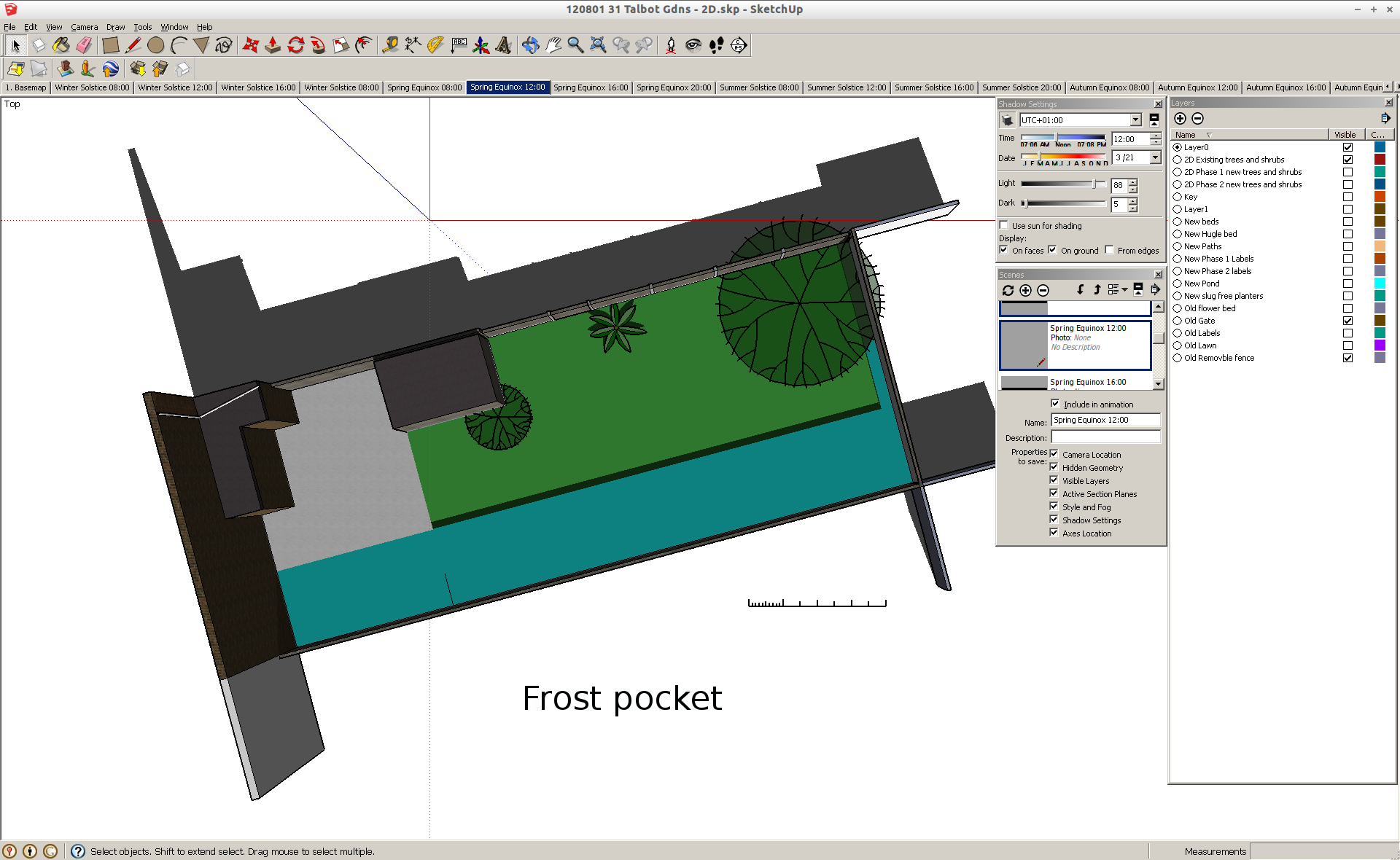 Frost pocket analysis map